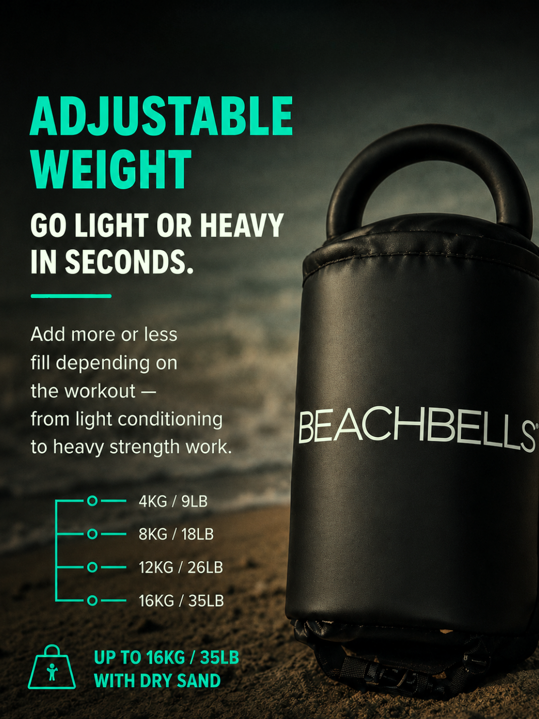 Beachbells — Portable Kettlebells That Fill Anywhere